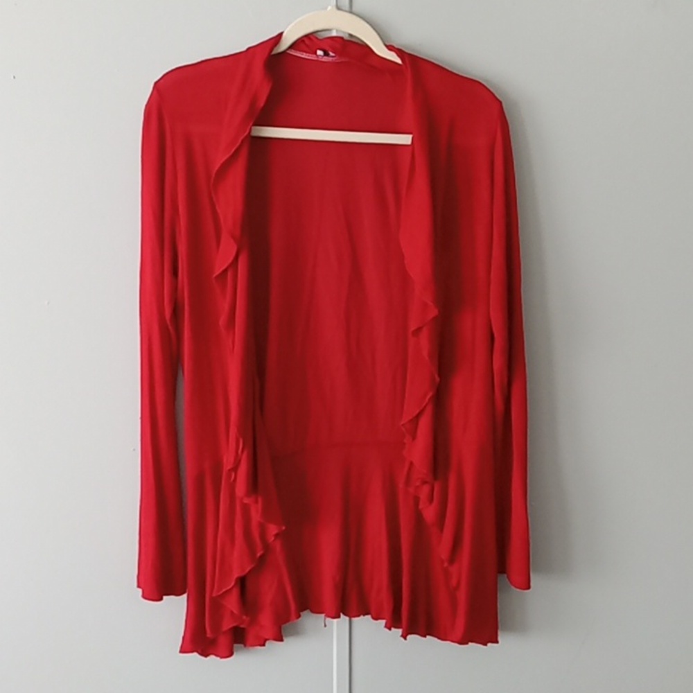 Cache Medium Red Cardigan